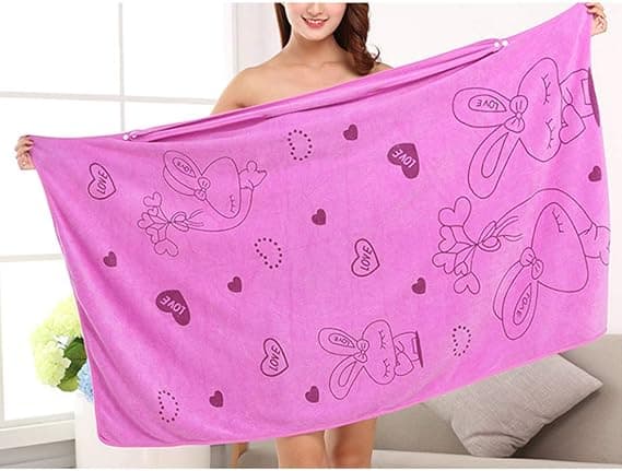 Badekåpe Badehåndkle Wrap, 80*135cm Dame Vann Absorberende Bade S