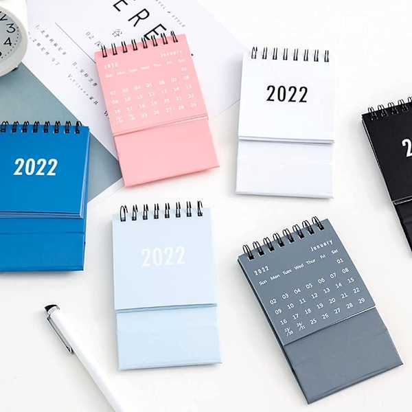 Skrivbordskalender - Liten skrivbordskalender 2022 för planering