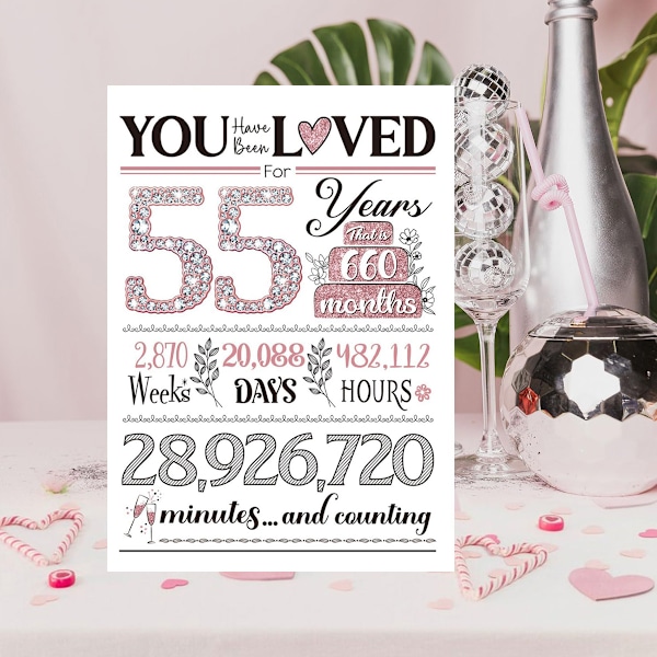 Grattis på 60-årsdagen Presenter för Kvinnor, Bästa 60-årspresenterna för Mamma eller Syster, Roliga 60-årskort för Fru eller Vänner Style 3