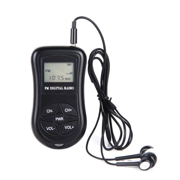 Personal Portable Radio, Pocket Radio med Digital Tuning LCD