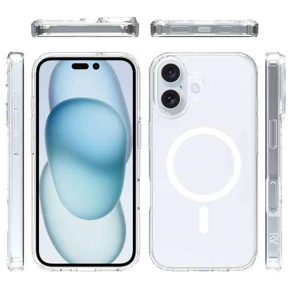 iPhone 16 Plus MagSafe Rvelon Mobilskal - Transparent