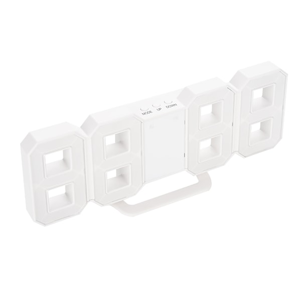 Multifunktionell stor 3D LED digital väggklocka larm snooze