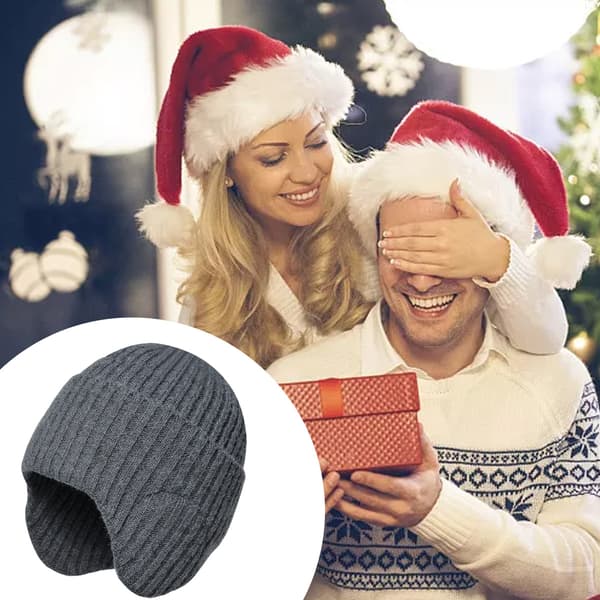 1 vinter utomhus varm mössa män och kvinnor universell kallt öron skydd pullover mössa