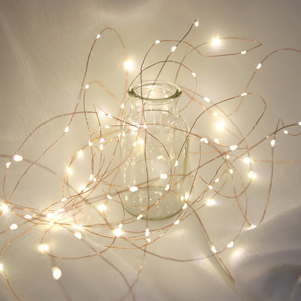 10M 100 LED-ljusslinga utomhus koppartrådsljusslinga 8