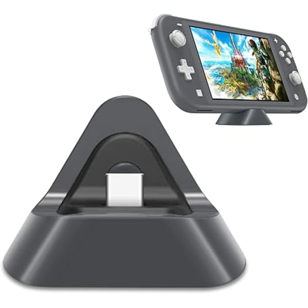 Bærbar opladningsdock til Nintendo Switch Lite og Nintendo Switch