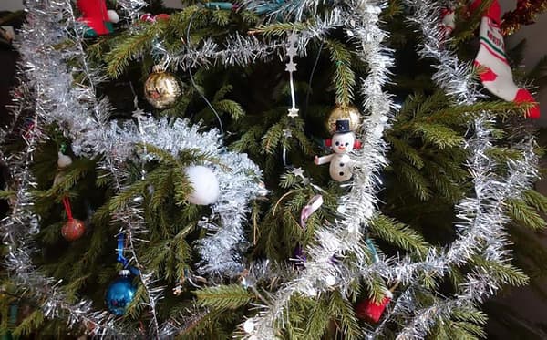 Julegirlander, glitter juletre, glittergirlander