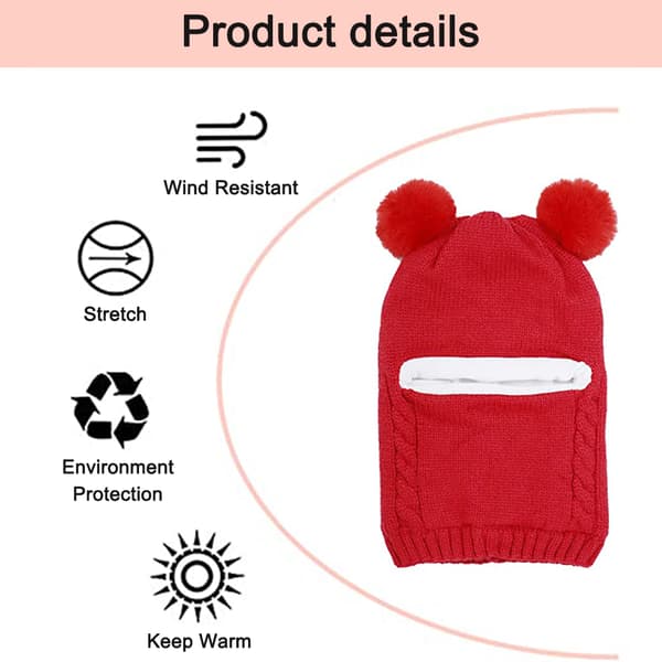 1 st Baby Vintermössa Halsduk Set, Unisex Spädbarn Småbarn Barn Mössa Halsduk Red