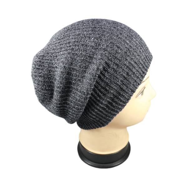 Randig Pullover-mössa för höst och vinter, herr- och dammössa i varm ull för höst och vinter, stickad utomhusmössa