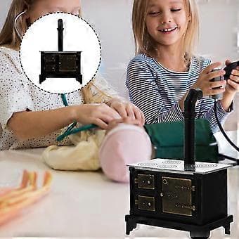 Yndigt Mini Hus Lang Skorsten Jern Pejs Model Mini Hus Møbelpynt