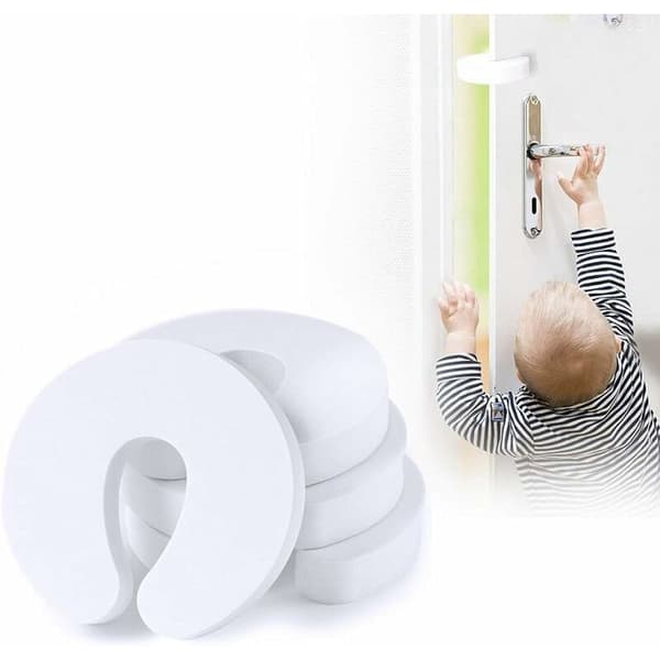 Sæt med 4 bløde skumdørstoppere til at beskytte babys fingre