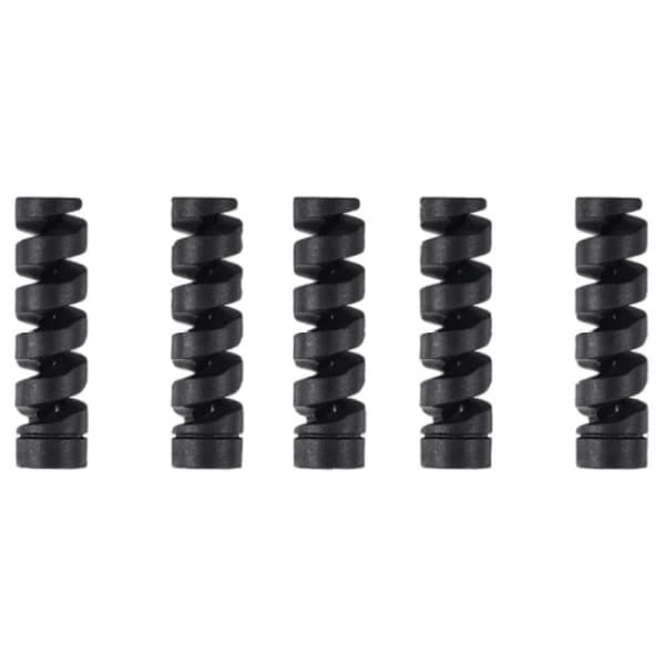 5-pak USB-kabelbeskytter - Sort Sort
