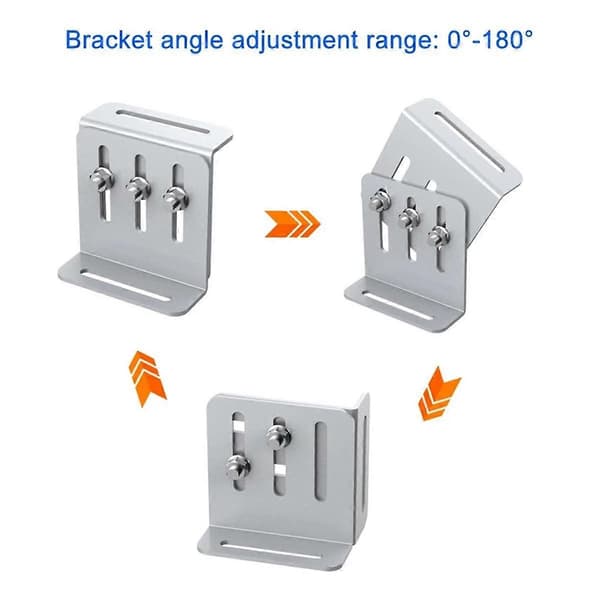 Justerbart monteringsfäste för solpaneler 0-180° lutningsbart PV-panelfäste Solcells-PV-aluminium L-fäste för husbilstak