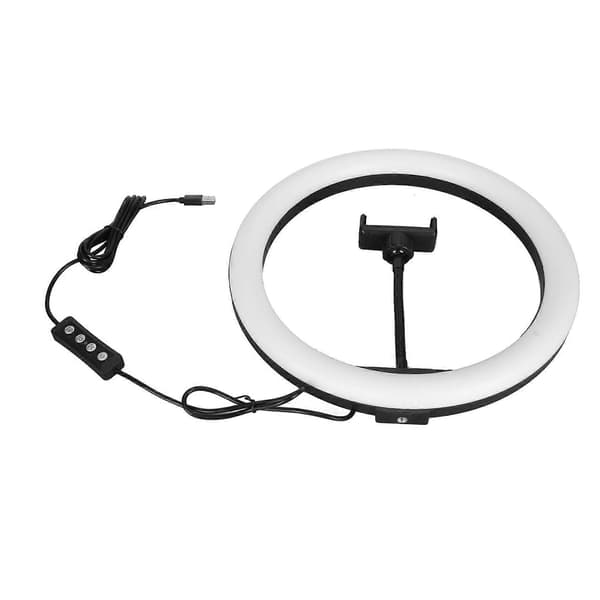 LED Cirkellys 1/4 Tomme Gevind 162 LED Energibesparende Lysperler Cirkellys med Stativ til Livestreaming