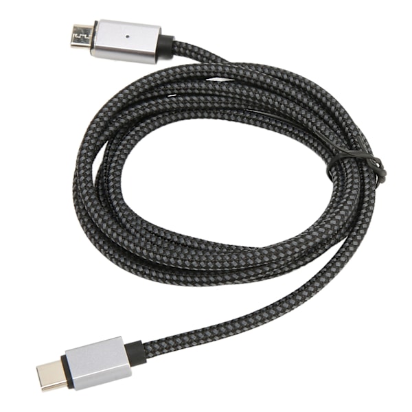 1,5 m USB C till USB C Magnetisk Laddningskabel PD 100W Snabbladdning 480 Mbps USB C Magnetisk Rak Kabel med LED-Lampa