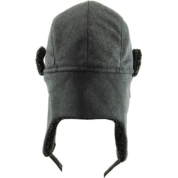 Kolgrå Fleece Ullblandning, varm haklappsmössa för män och kvinnor, CLT01 Dark Beige