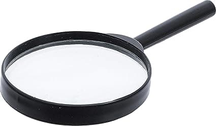 Leselupe 10X Forstørrelsesglass 80mm og Knusesikkert Speil for