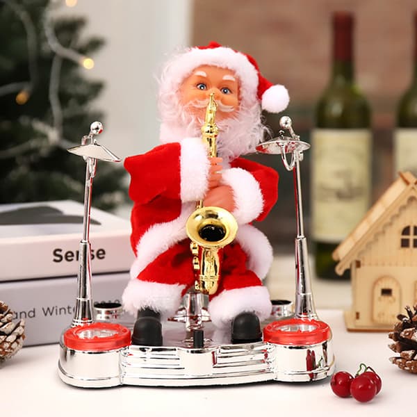 Elektrisk Jule Saksofon Dansende Musikk Julenissen Juledekor Gave til Barn saxophone