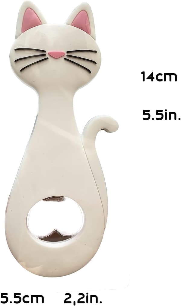 Kreativ bærbar magnetisk flaskeåbner formet som en kat, vin