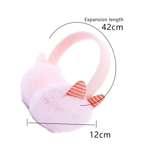 Vær Fluffy Ørevarmere Vinter Varmt Hodebånd Søte Slappe Ørevarmere pink