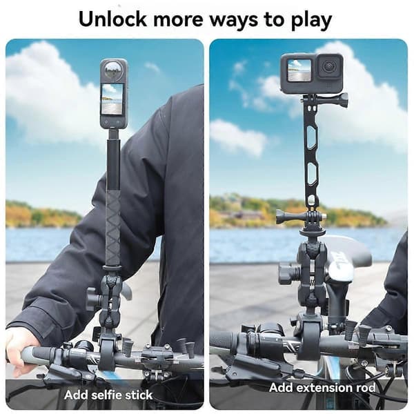 Bilmontering Rideklemme Valgfri Cykel Motorcykelmontering til Insta 360 Action Kamera Tilbehør