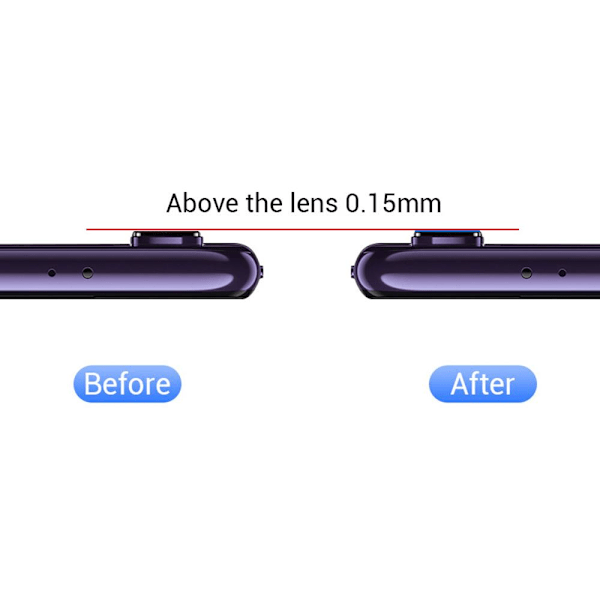 Högkvalitativt HD-Clear Ultratunt Kameralinsskydd P40 Lite Transparent/Genomskinlig