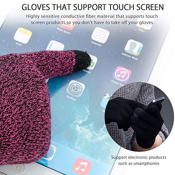 1 set/ 3 st Vintermössa Halsduk Handskar Set för Män och Kvinnor, Mössa Handskar Halsvärmare Set med Varm Stickad Fleece Foder