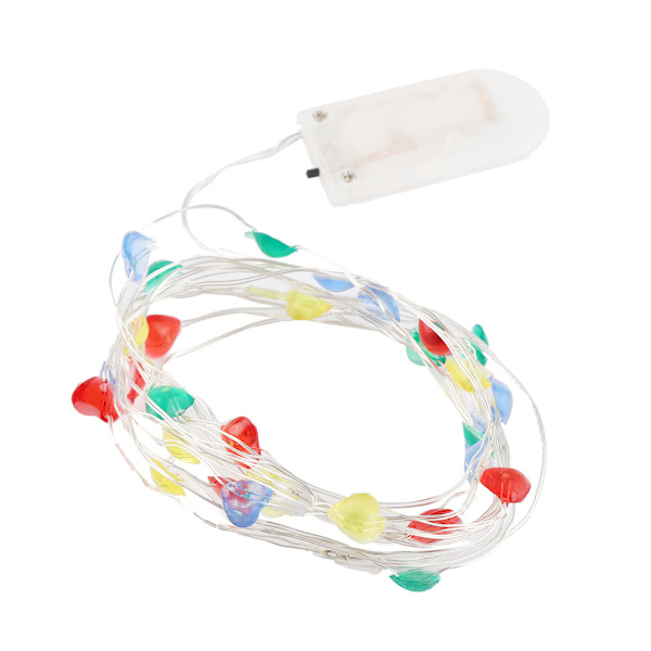 3m 30LEDs Fe-ljus ljusslinga Batteridriven Lampa Dekor för Jul Bröllop Festivaler (Flerfärgad)