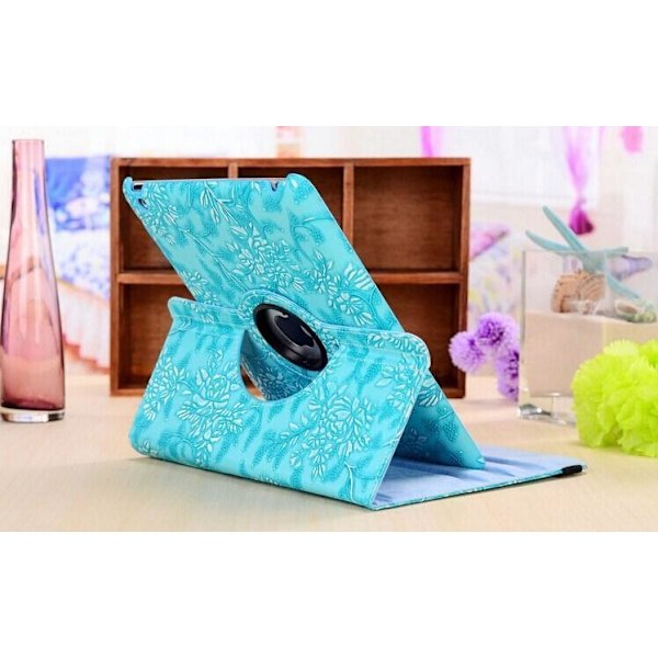 Fodral iPad Mini 1/2/3 360 rotation Blommor Vit Vit