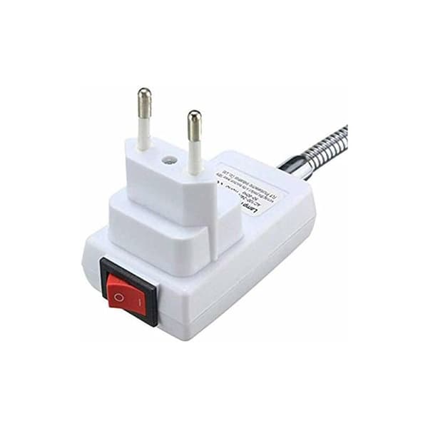 E27 Sokkel med Trådløs Bryter, Hvit Base for E27 LED Pære, Fleksibel