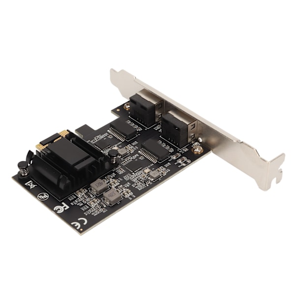 PCIe Nätverkskort Dubbla Portar RTL8125BG Chip 2500 1000 100Mbps 2.5GBase T PCIe Internetadapter för Stationära Datorer PC-Servrar