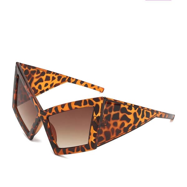 Unike vinkelformede solbriller: Trendy, UV-beskyttende og solblokkerende stil C2 LEOPARD