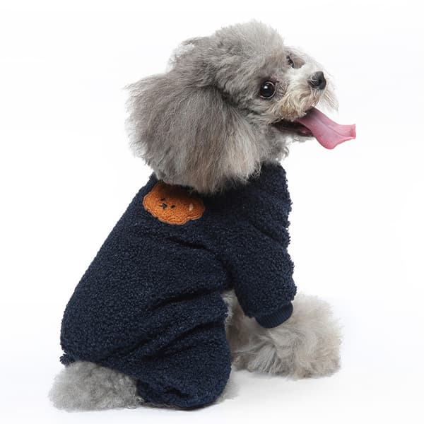 Hunde hjemmetøj flannel pyjamas kæledyr heldragt kæledyrstøj efterårs- og vintertøj m