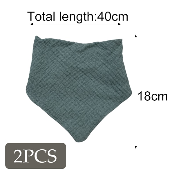 Musslin Haklappar för Bebisar, Mjuka Triangulära Baby Bandana Dregelhaklappar för Pojkar och Flickor, Enfärgade Haklappar för Dreglande och Tandsprickning Style 4