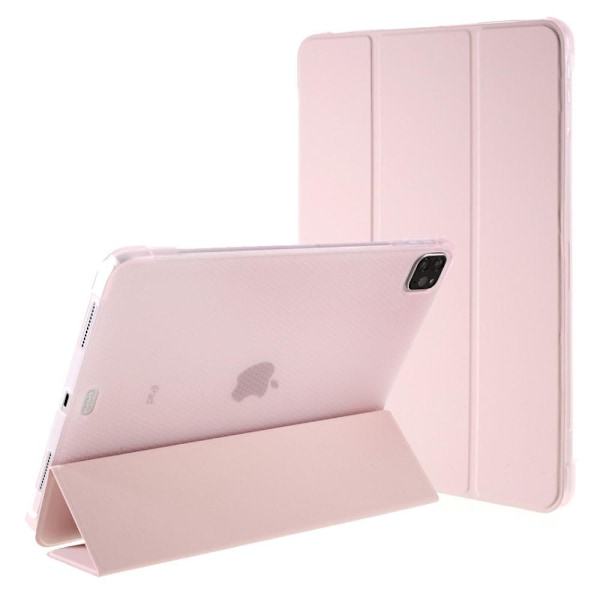 iPad Pro 11 (2018/2020/2021) - Tri-Fold Läder Fodral Pennhållare - Ljus Rosa Ljus Rosa