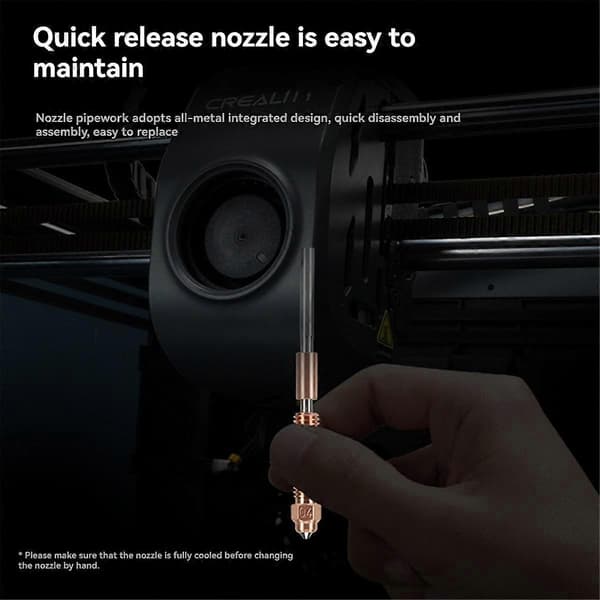 Til K1C/K1 Max/ V3 Dyse High Flow Bimetal Kobber Titanium Dyser Quick-Swap Dyse 1.0mm