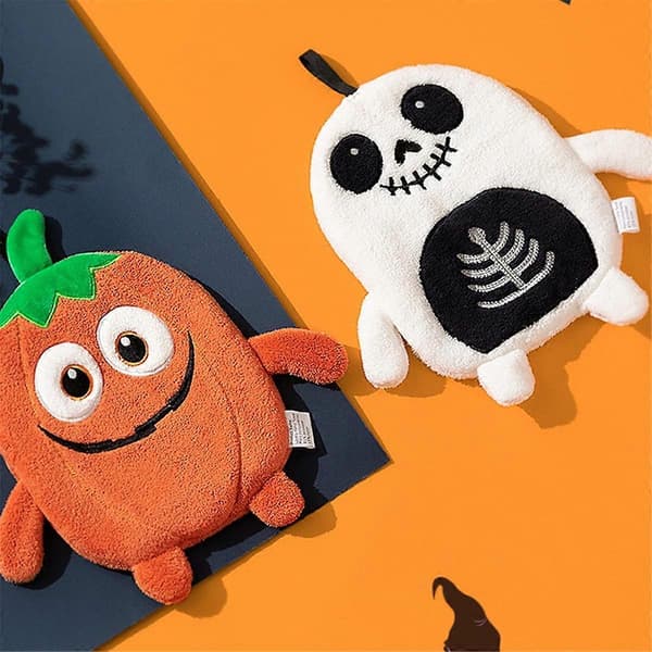 4 STK Halloween Håndkle Servietter Superabsorberende Lommetørkle Håndkle for Hender Halloween Gave til Barn