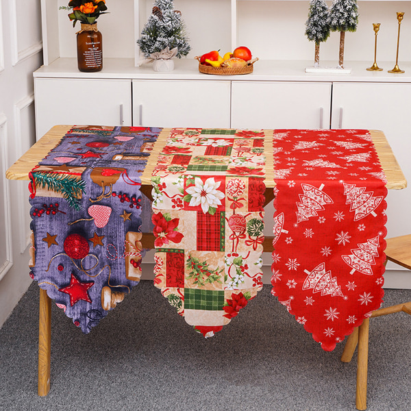 Christmas Table Linen Non-Slip Red Buffalo Plaid Farmhouse