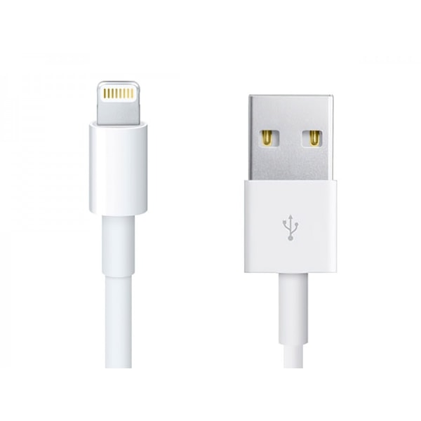 Laddare - Laddkabel för iPhone / iPad - 1 meter, Hög kvalitet Vit