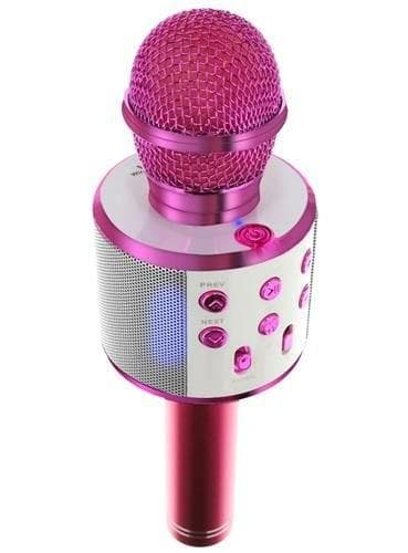 Karaokemikrofon med høyttaler og Bluetooth - Rosa