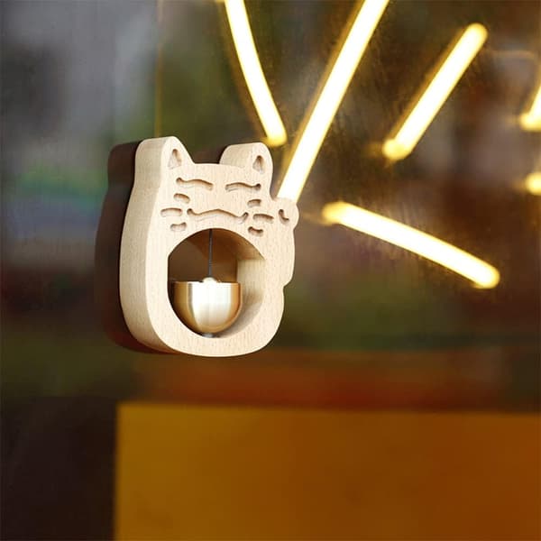 Kattklocka Dörrklocka Ornament Dekoration Dörrklocka Vindspel Kylskåp