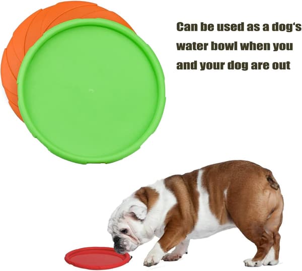 2 Pakker Hundedisk, Frisbees til Hunde, Legetøjsfrisbee til Hunde, Frisbe