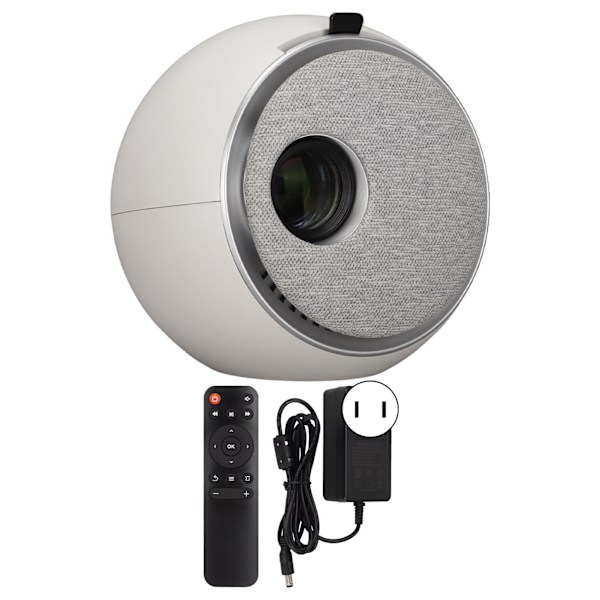 Mini Projektor 1080P 24 Till 118in Stor Skärm WiFi Skärmsynkroniseringsteknik Vit Hemmabio Filmprojektorer 100‑240VUS Kontakt