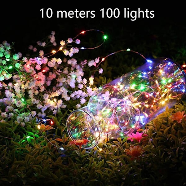 Solar String Lights Outdoor,Copper Wire Solar Twinkle Lights