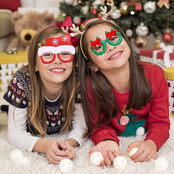 5 stk. Julebriller - Morsomme julesolbriller