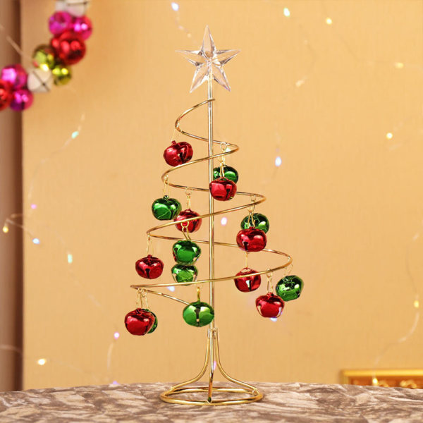 Tabletop Spiral Gems Christmas Tree - metal Table Top Tree -