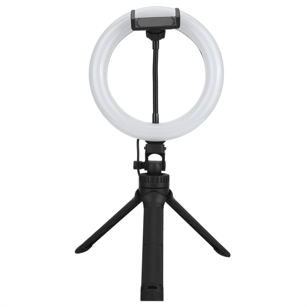 Selfie Ring Light Fotografering Stativ Stativ Justerbar LED-lampa med Mobiltelefonhållare (USB-strömförsörjning)