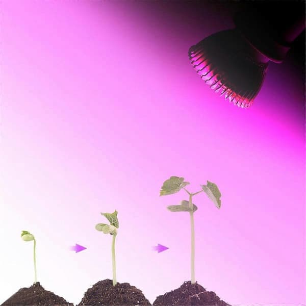 2 stk. E27 Plantegroeilys 85-265V Fuld Spektrum LED Groelys til Hydroponisk Indendørs Have Drivhus 28W