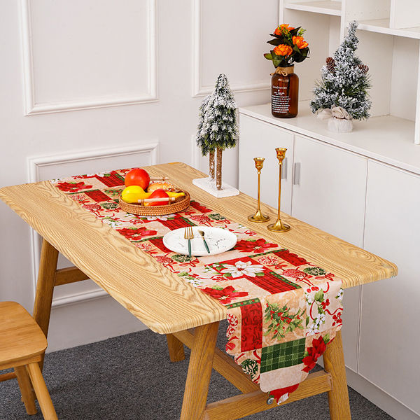 Christmas Table Linen Non-Slip Red Buffalo Plaid Farmhouse