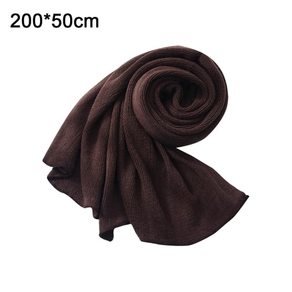 Lång varm damscarf Varm vintersjal enfärgad coffee