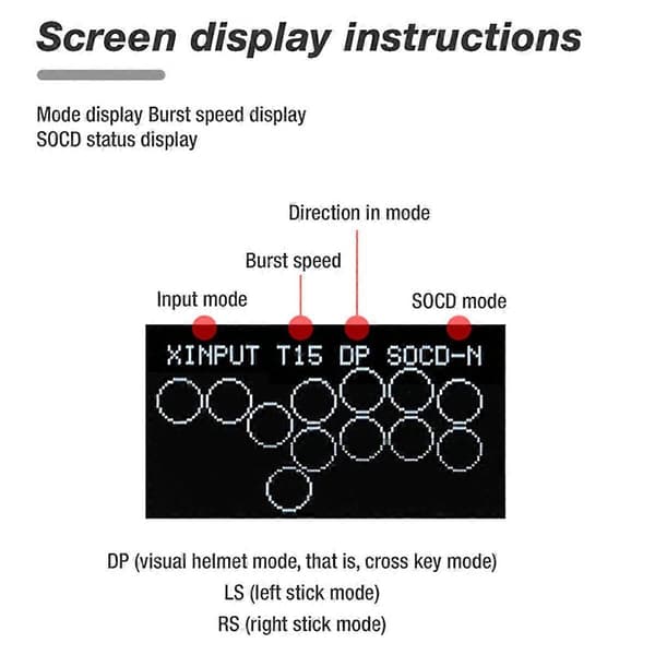 Fighting Stick Controller til PC Switch Farverig Arcade Joystick Fight Stick Game Controller